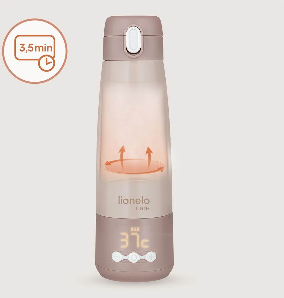 Termosas belaidis pieno šildytuvas 37–55°C Lionelo Thermup Bottle
