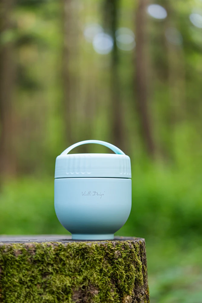 Termosas maistui Vialli Design Fuori 680 ml su šaukštu