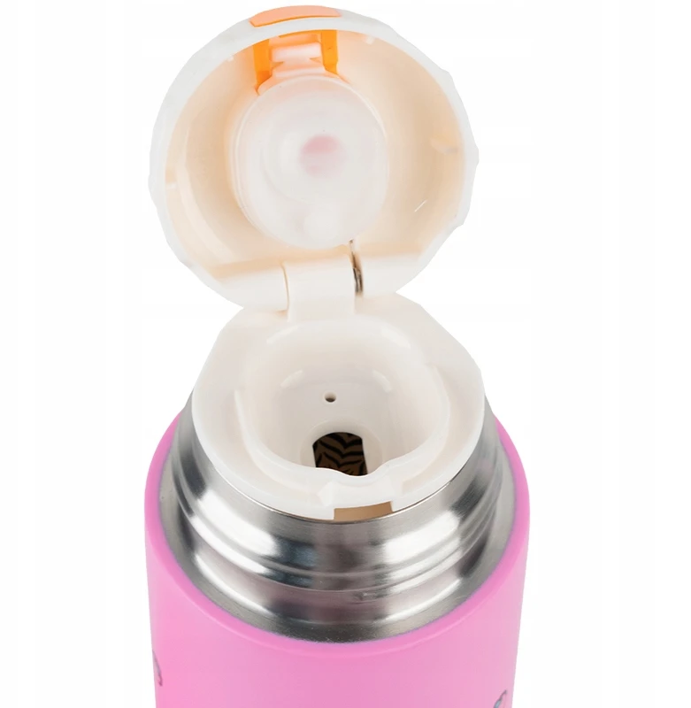 Termosas mergaitėms su puodeliu, metalinis sietelis, 480ml, rožinis MY MELODY Kite