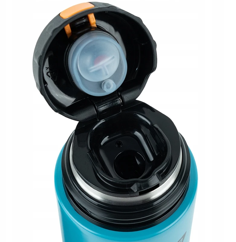 Termosas su snapeliu ir puodeliu vaikams, 500 ml, su sieteliu, mėlynas Kite