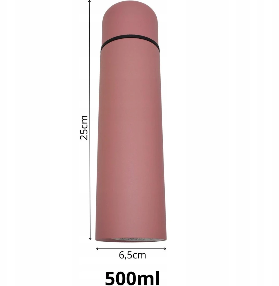 Excellent Houseware Turistinis termosas 500 ml rožinis