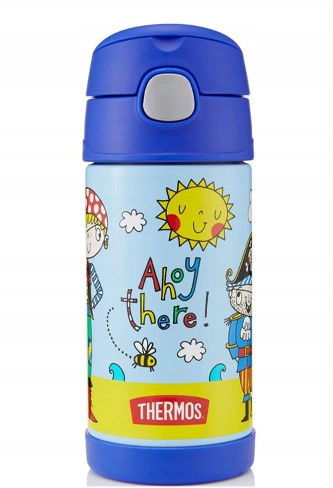 Termosas vaikams Thermos Funtainer su šiaudeliu - Piratas, 355 ml