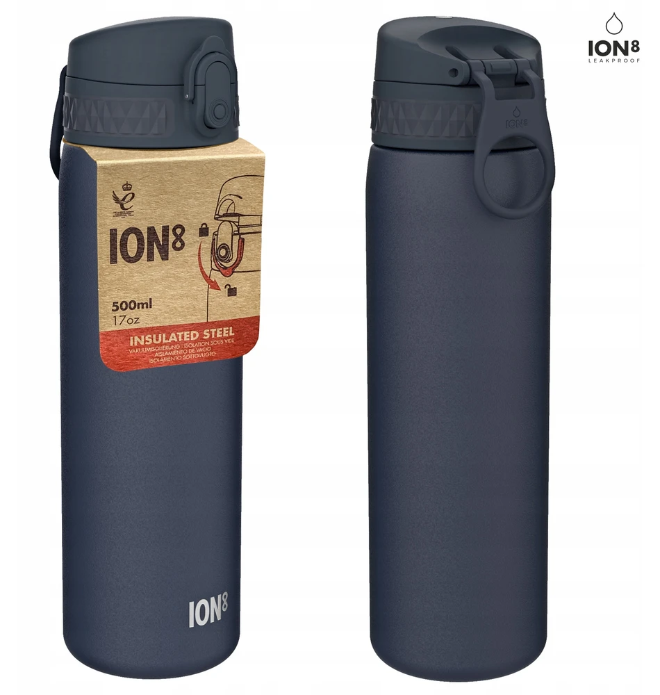 Termosinė gertuvė Ion8 0,5 L, nerūdijančio plieno, mokyklai