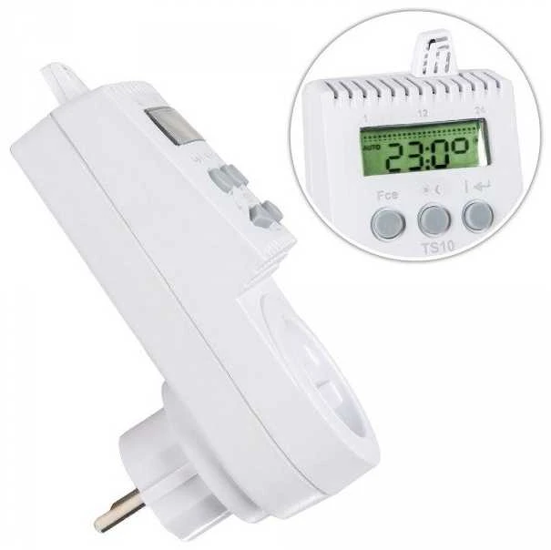 Nepriskirta Elektrobock Kištukinis programuojamas patalpos termostatas (termoreguliatorius) TS10, 16A