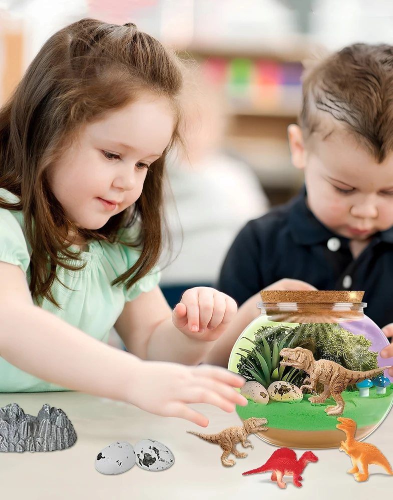 TERRARIUM DINOSAURS „pasidaryk pats“ LED NAKTINIS LEMPAS NUOTOLINIO NUSTATYMAS 13 SPALVŲ RINKINYS VAIKAMS