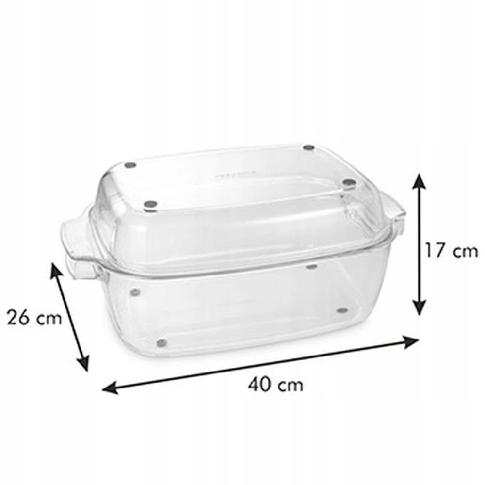 TESCOMA GrandCHEF keptuvė su dangteliu 40 x 26 cm, stiklinė