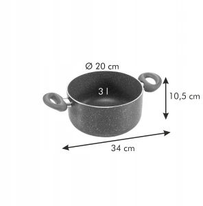TESCOMA NELIPAUS AKMENINIS PUODAS 20cm 3l