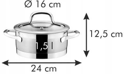 Tescoma President puodas su dangčiu, 16 cm, 1.5 l