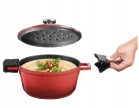 Tescoma PUODAS SU DANČIU PLIENINIS SILIKONIS 16cm 1,5L BORDAS