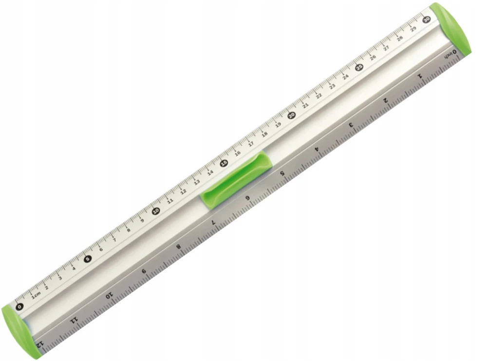 Tetis Aliumininė liniuotė 30cm su pieštuko laikikliu