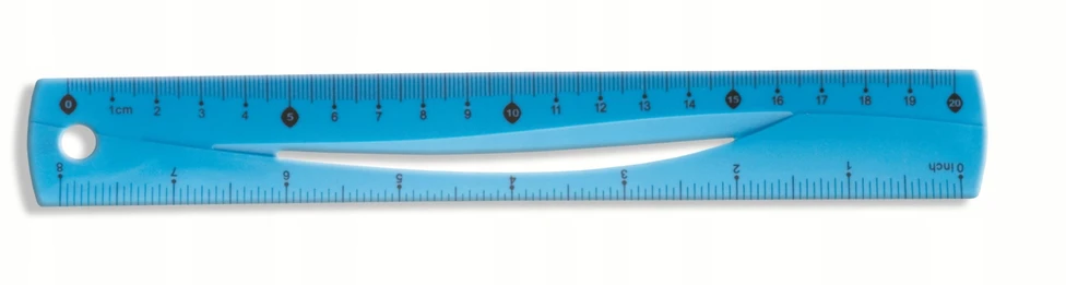 Tetis Bl020-nb lanksti liniuotė, 20 cm, mėlyna