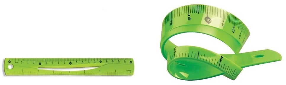 Tetis Bl020-zb 20 cm žalia lanksti liniuotė