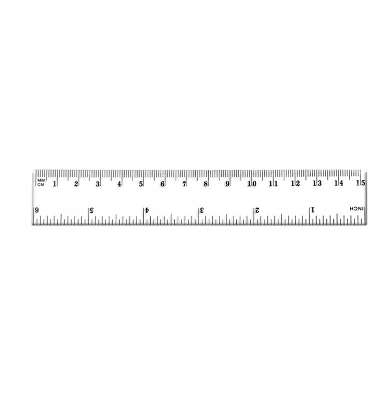 Tetis liniuotė 15cm, permatoma, plastikinė