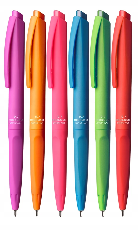 Tetis Mokuso automatinis mėlynas rašiklis, 0.7mm, įvairių spalvų