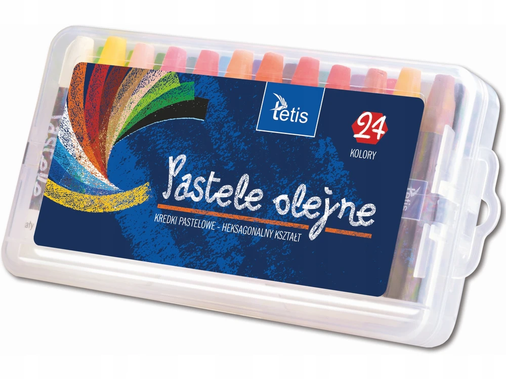 Tetis Šešiakampės aliejaus pastelės KT020 -AF - 24 spalvos