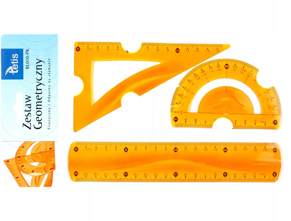 Tetis Rinkinys geometryczny elastyczny 3 elementowy oranžinė (BL010-PK)