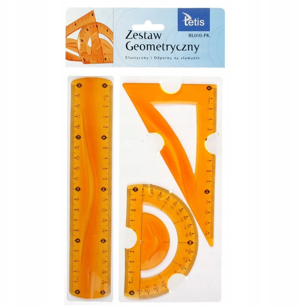 Tetis Rinkinys geometryczny elastyczny 3 elementowy oranžinė (BL010-PK)
