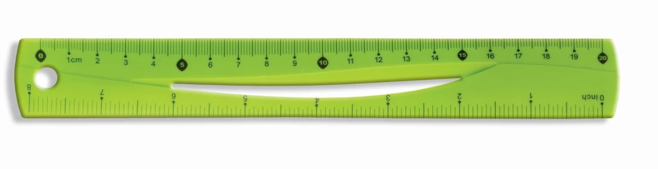 Tetis Žalia 20 cm liniuotė – tiksli ir patvari mokyklai