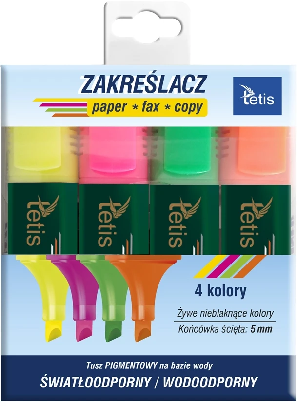 Tetis žymekliai 4 spalvų rinkinys