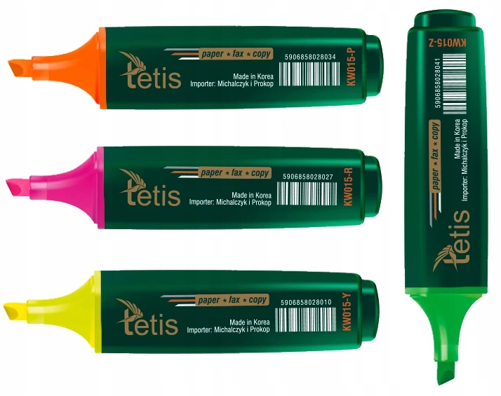 Tetis žymekliai 4 spalvų rinkinys