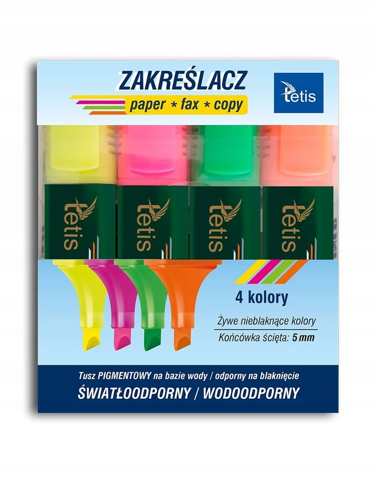 Tetis žymekliai 4 spalvų rinkinys