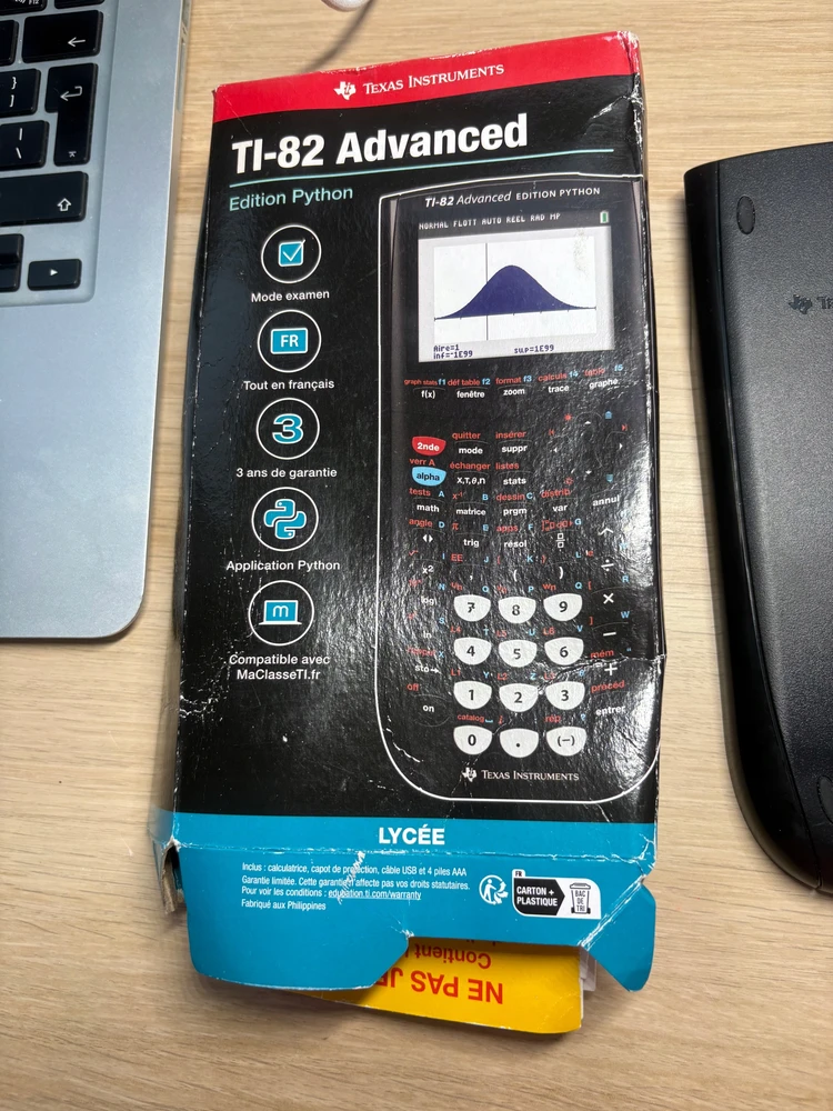 TEXAS INSTRUMENTS TI-82 Advanced Edition Python Graphing Calculator - Juodas