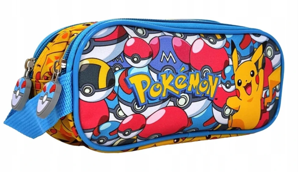 Manenti Textile Dvipusė "pokémon Pikachu" pieštukinė, 22 x 9 x 8 cm