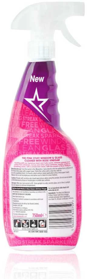 Purškiamas langų ir stiklo valiklis su actu The Pink Stuff, 750 ml
