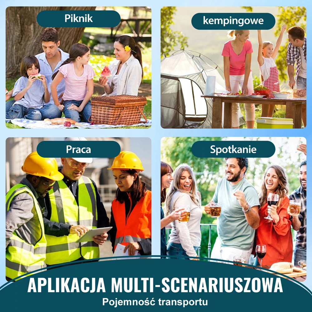 THERMAL BAG 23L, atsparus vandeniui kelionėms, iškyloms ir paplūdimiui, pilkas, išlaiko temperatūrą iki 12 valandų
