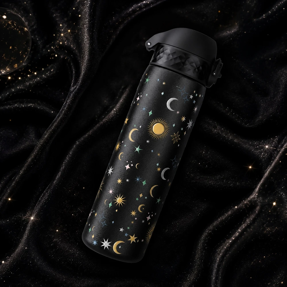 THERMAL ICE BOTTLE THERMAL SUMMER HOLIDAY stars Juodas ION8 0,5 L 500 ML
