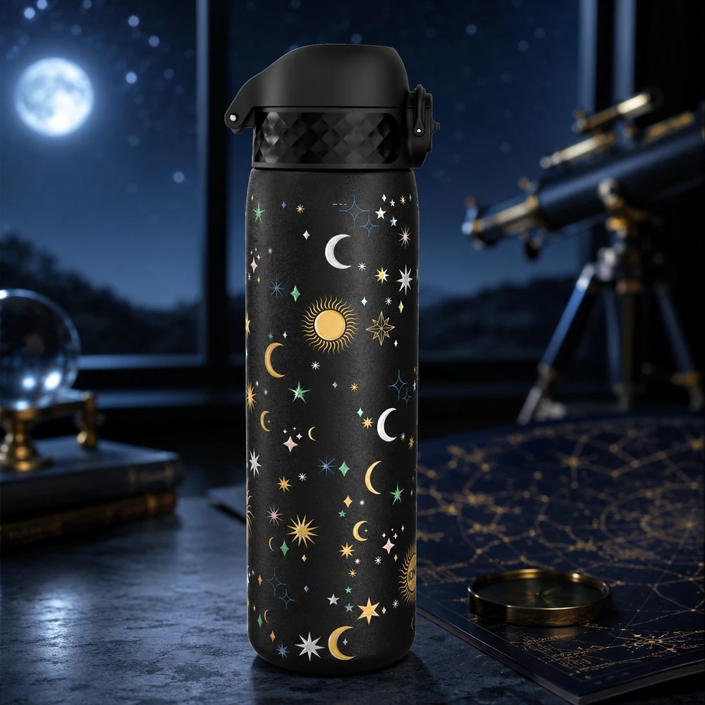 THERMAL ICE BOTTLE THERMAL SUMMER HOLIDAY stars Juodas ION8 0,5 L 500 ML