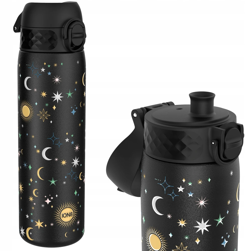 THERMAL ICE BOTTLE THERMAL SUMMER HOLIDAY stars Juodas ION8 0,5 L 500 ML