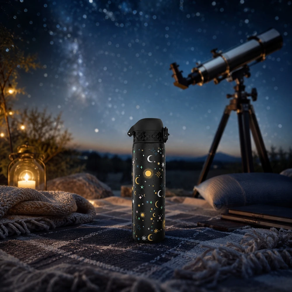 THERMAL ICE BOTTLE THERMAL SUMMER HOLIDAY stars Juodas ION8 0,5 L 500 ML