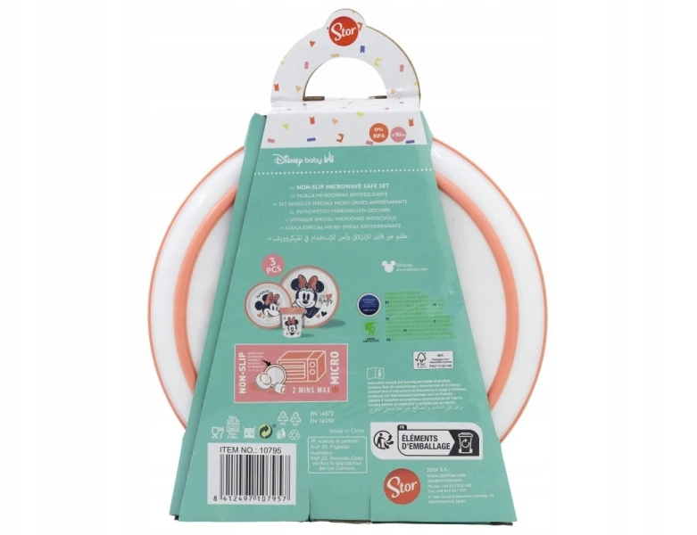 Thermobaby STOR DISNEY MINNIE PELĖS ŠIRDYS PILNA KŪDIKIO NESLIDUS 3 Vnt. BICOLORS PREMIUM RINKINYS