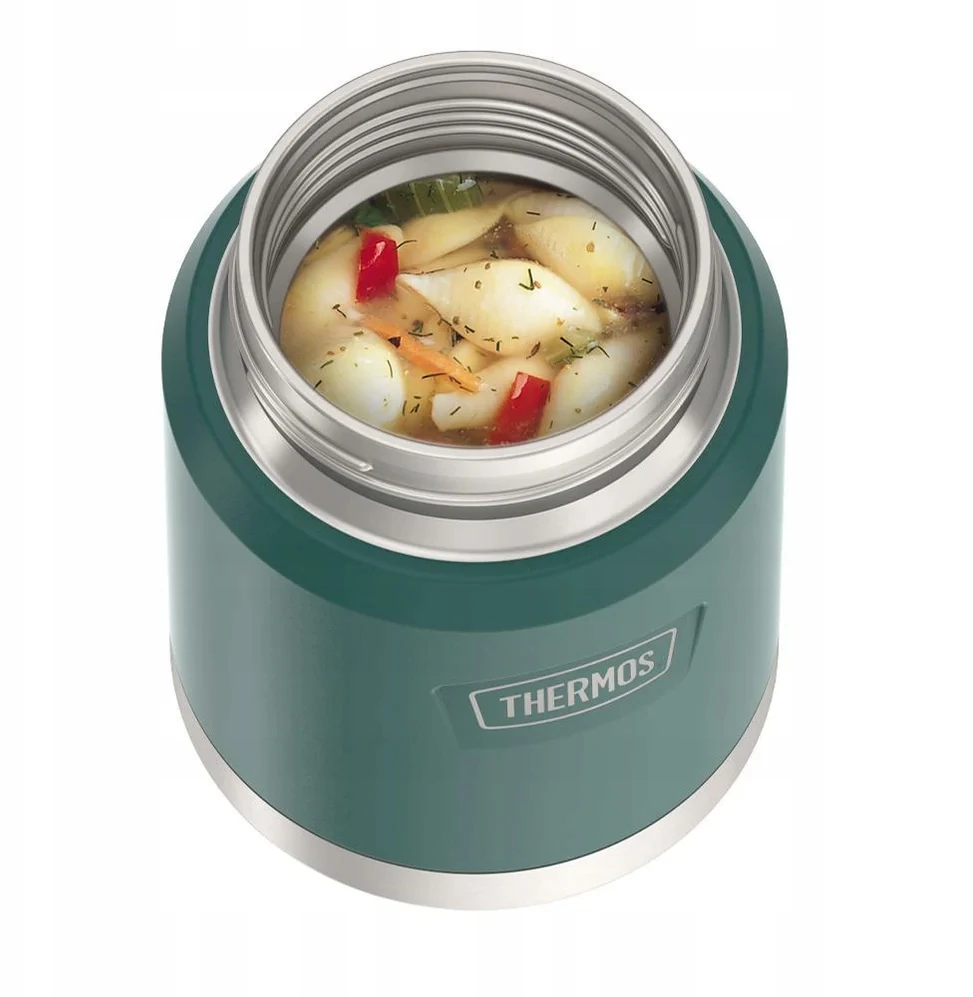 Thermos Icon 470 ml maisto termosas su sulankstomu šaukštu - žalias