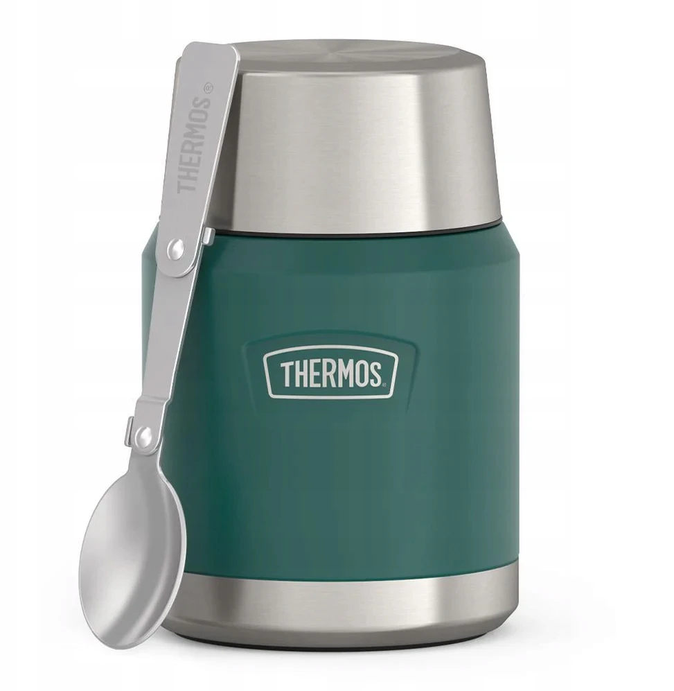 Thermos Icon 470 ml maisto termosas su sulankstomu šaukštu - žalias