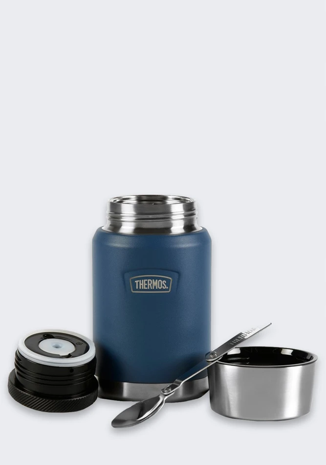 Thermos Icon 710 ml maistui su sulankstomu šaukštu ir puodeliu, mėlynas