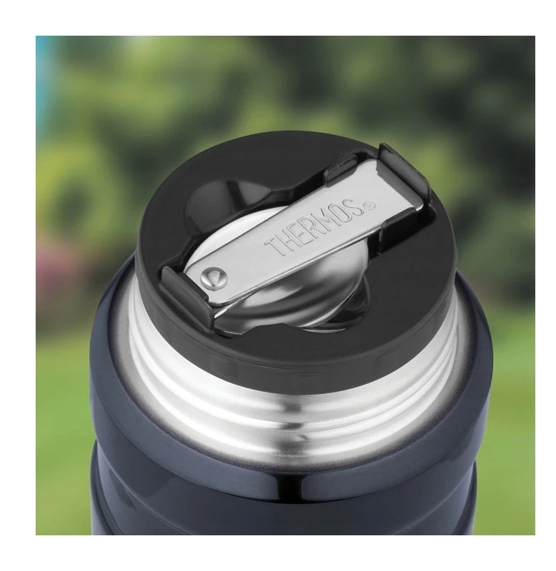 Thermos King 470ml maisto termosas su šaukštu, granato spalvos