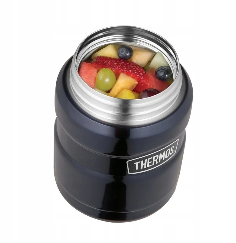 Thermos King 470ml maisto termosas su šaukštu, granato spalvos