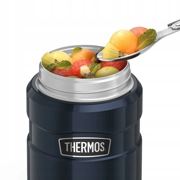 Thermos King 470ml maisto termosas su šaukštu, granato spalvos
