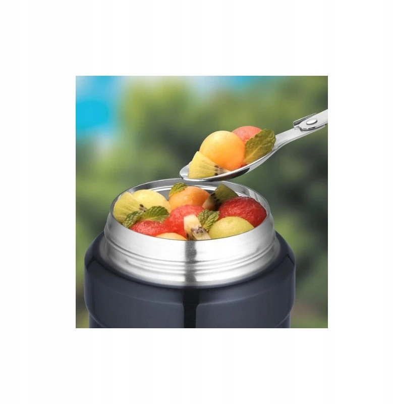Thermos King 470ml maisto termosas su šaukštu, granato spalvos
