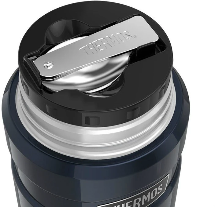Thermos King 470ml maisto termosas su šaukštu, granato spalvos