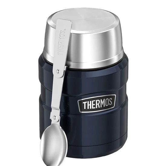 Thermos King 470ml maisto termosas su šaukštu, granato spalvos