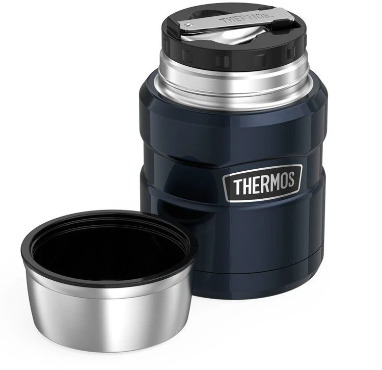 Thermos King 470ml maisto termosas su šaukštu, granato spalvos