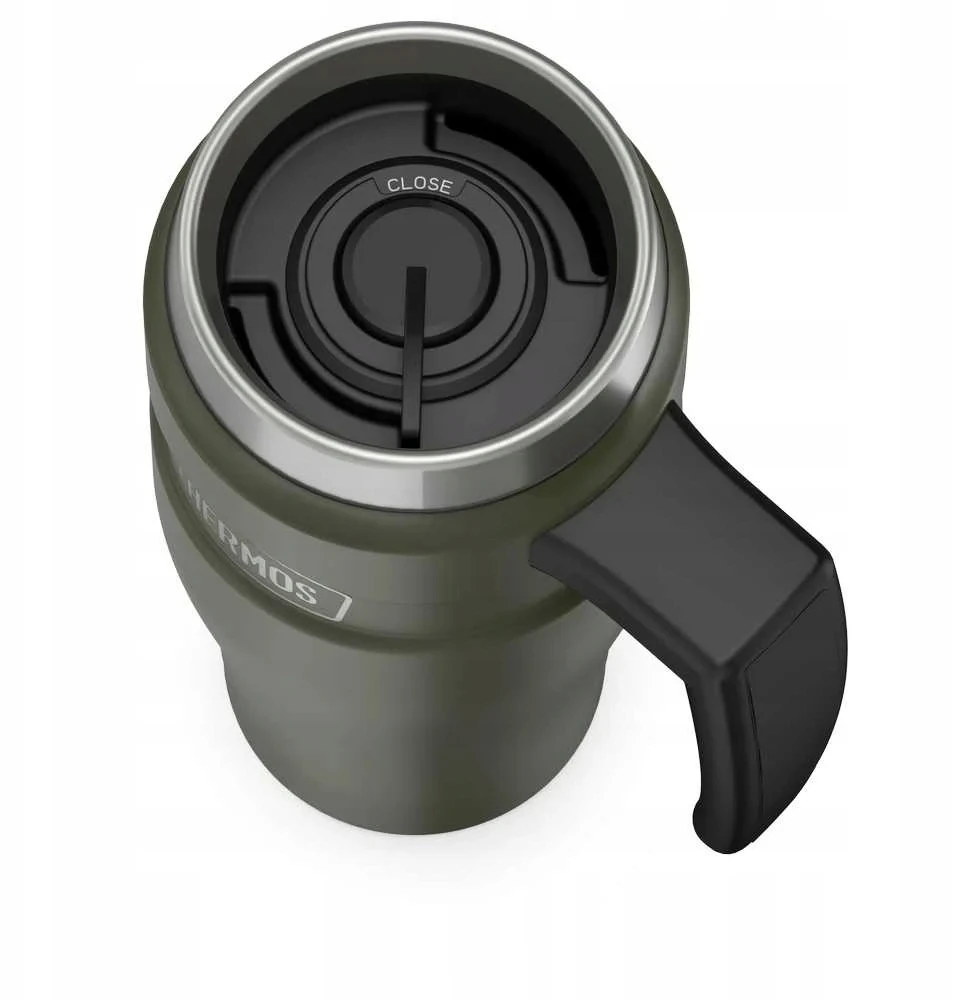 Thermos termokubilas su rankena, 470ml, armijos žalias