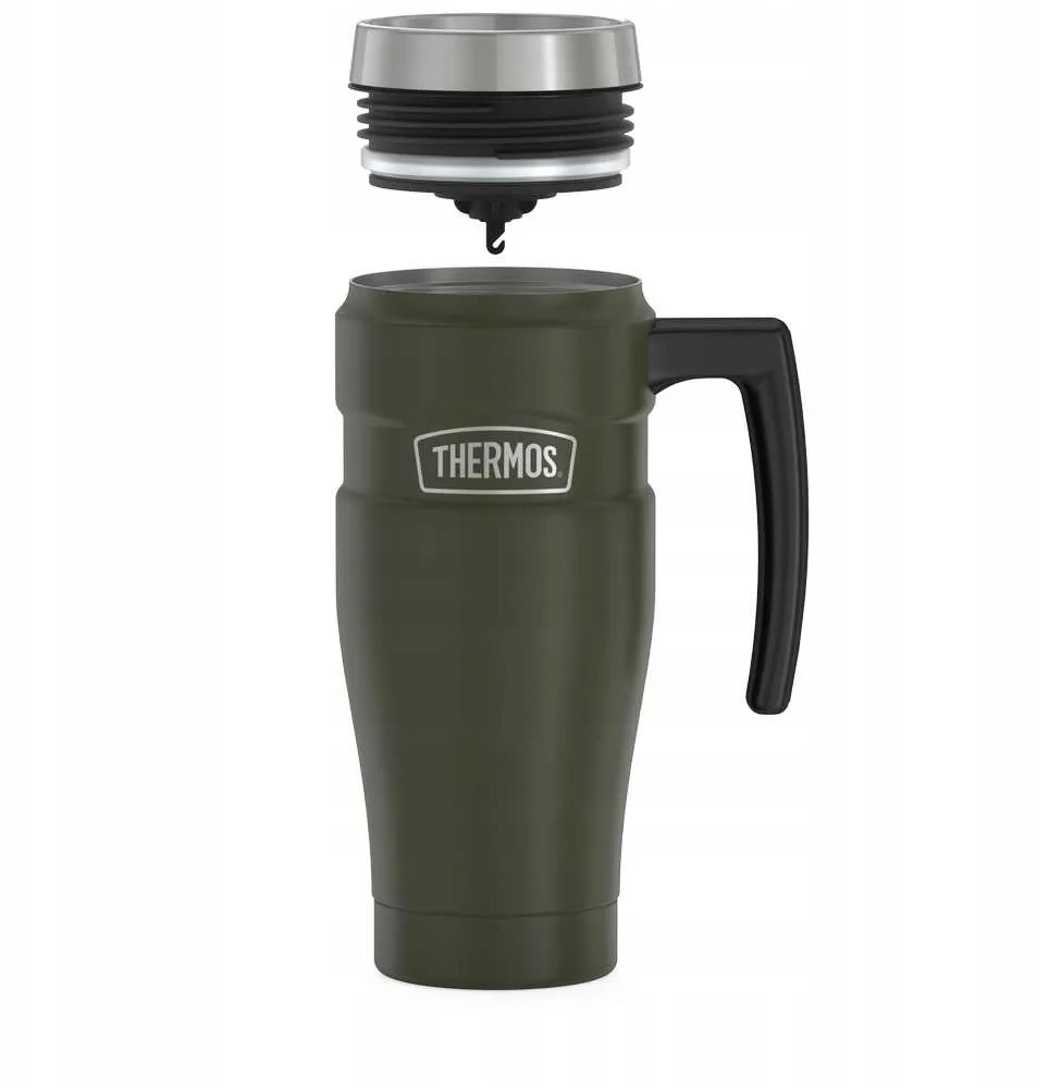 Thermos termokubilas su rankena, 470ml, armijos žalias
