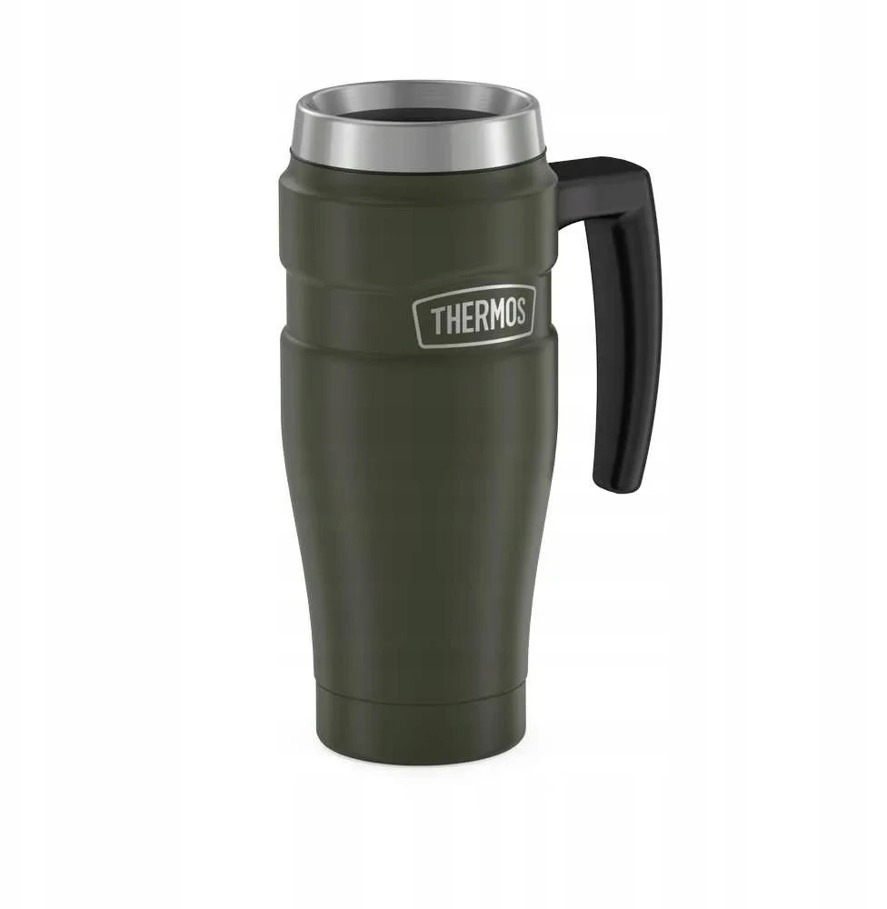 Thermos termokubilas su rankena, 470ml, armijos žalias