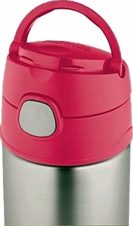 Thermos Termosas su šiaudeliu vaikams - 470 ml, nerūdijančio plieno, rožinis
