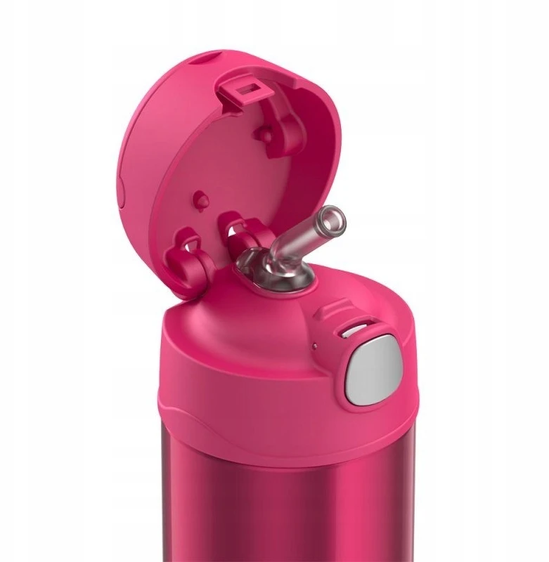 Thermos Vaikiškas termosas su šiaudeliais – rožinis