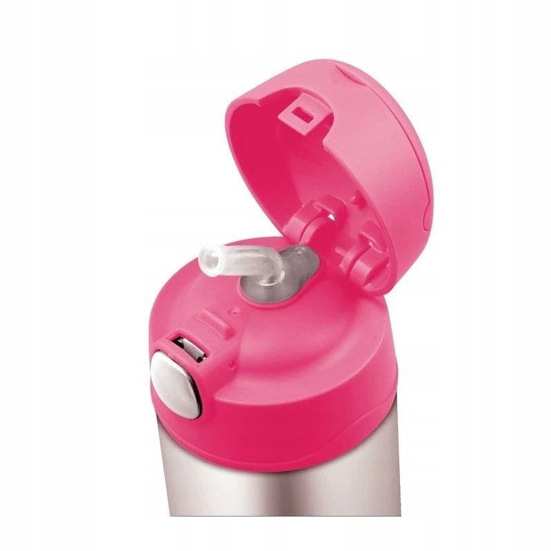 Thermos Vaikiškas termosas su šiaudeliais – rožinis